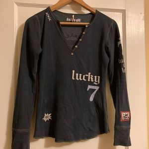 Alp n Rock Womens Lucky 7 Henley  Top  Size 1